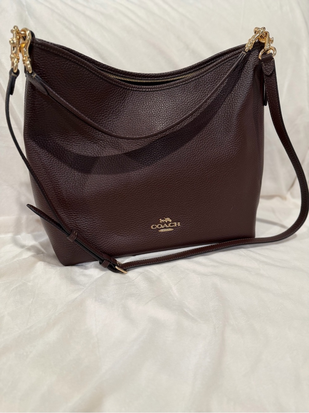 Rare Coach Large Laurel Shoulder Bag- Maple/Gold HW